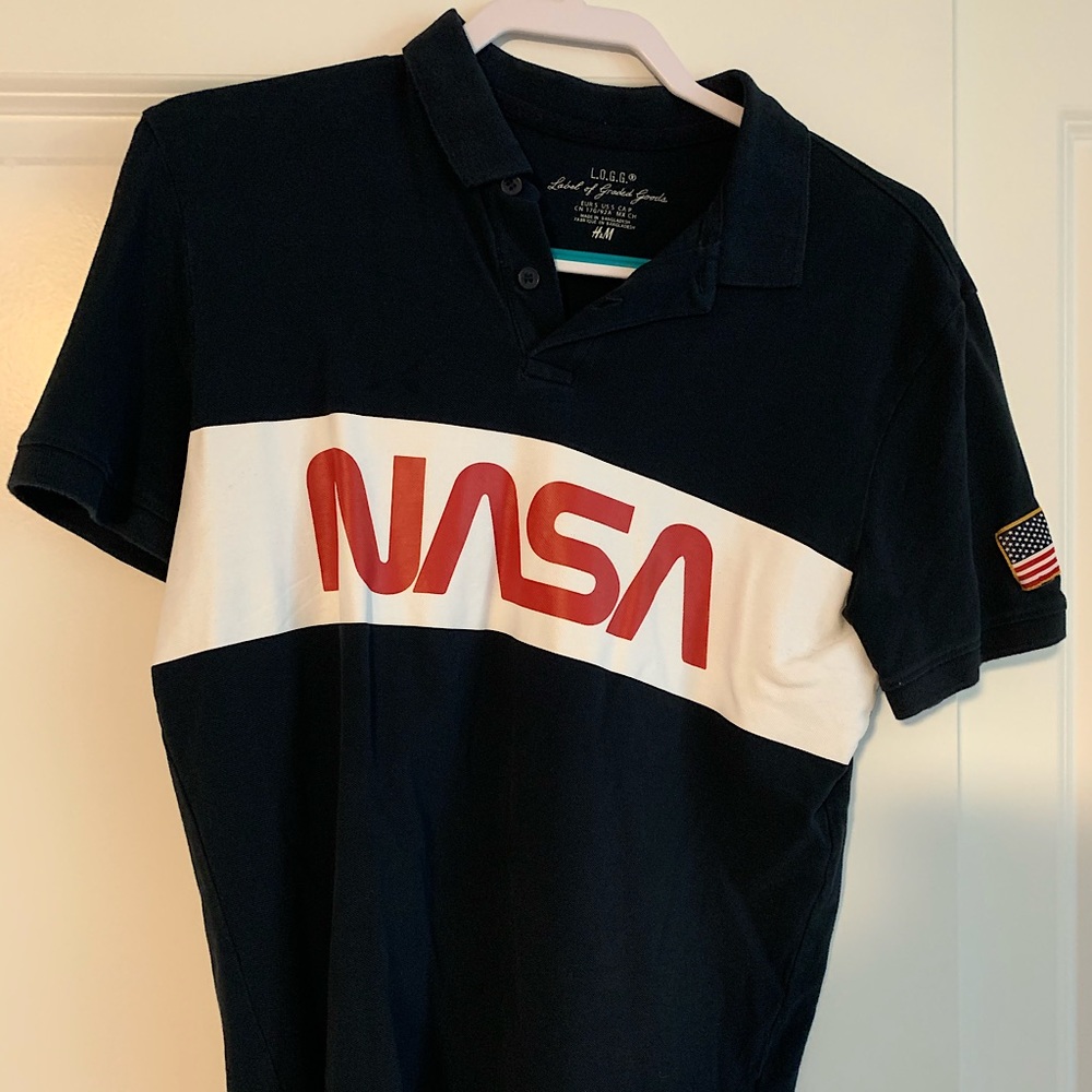 Men’s Small Navy NASA Polo Shirt